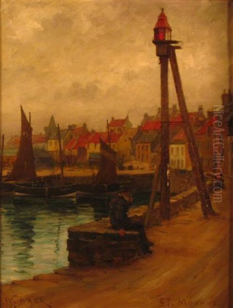 St. Monans Oil Painting by S.W. Barr