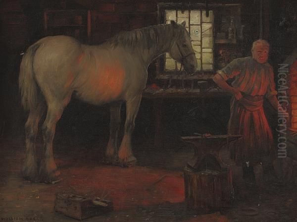 The Blacksmith Oil Painting by William Barr