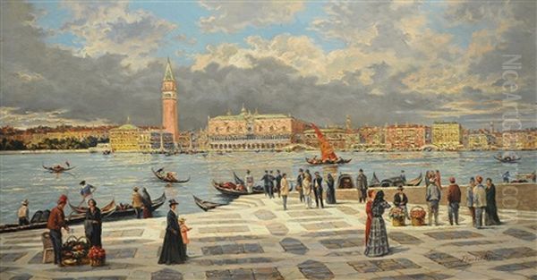 Venise Oil Painting by Franz Van Den Hove