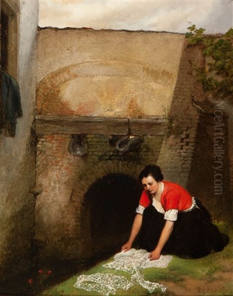 Daily Duties Oil Painting by Hubertus van Hove