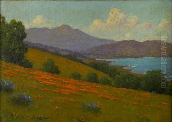 Mount Tamalpais And San Francisco Bay Oil Painting by William Barr