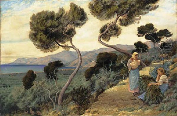 Bordighera Oil Painting by George (9th Earl of Carlisle) Howard