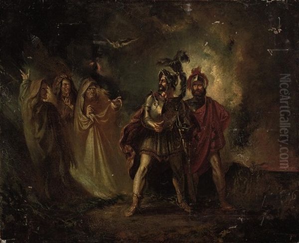 Macbeth And Banquo With The Three Witches by Henry Howard