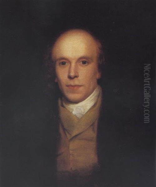 Portrait Of John Flaxman R.a. (1755-1826) Oil Painting by Henry Howard