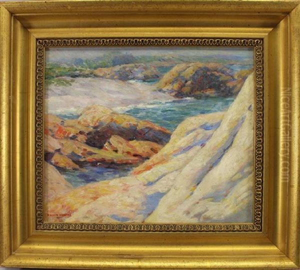 Coastal Scene With Rocks by Marion P. Howard