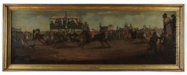 Last Of The Leith Races Oil Painting by James (of Skirling) Howe