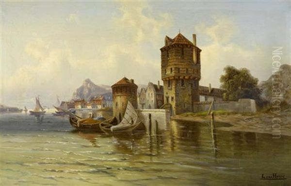 Nordliche Hafenstadt Oil Painting by L. van Howe