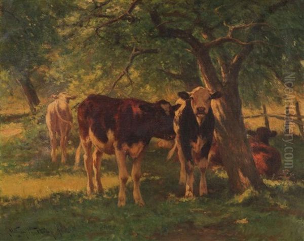 Untitled Pastoral Scene Oil Painting by William Henry Howe