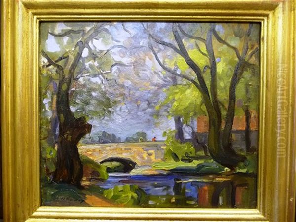 Ramston Bridge Oil Painting by John William Howey