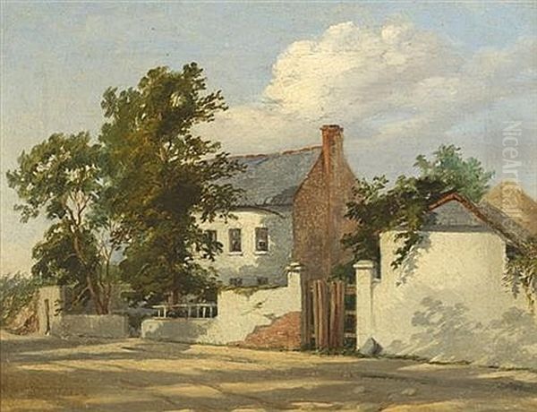 Cottage Oil Painting by William Howis