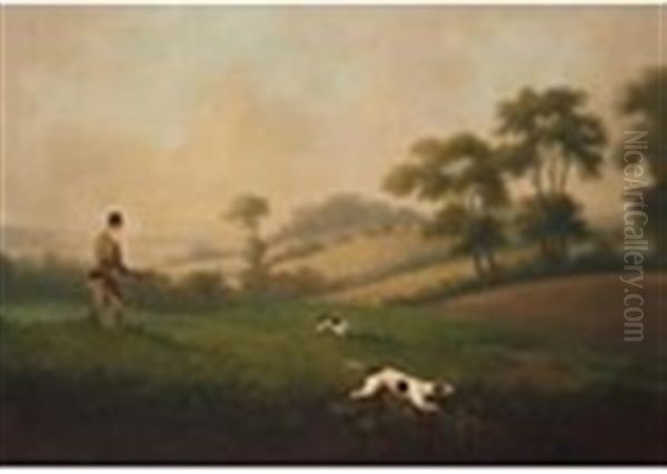 Partridge Shooting; Woodcock Shooting; Pheasant Shooting Oil Painting by William Samuel Howitt