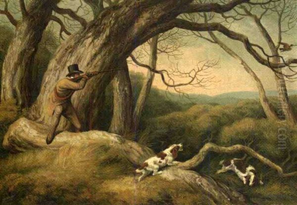 Woodcock Shooting Oil Painting by William Samuel Howitt