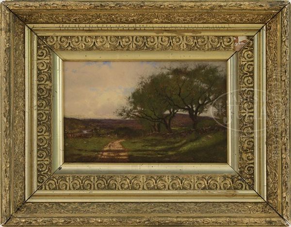 Landscape With Country Road Oil Painting by Alfred Cornelius Howland