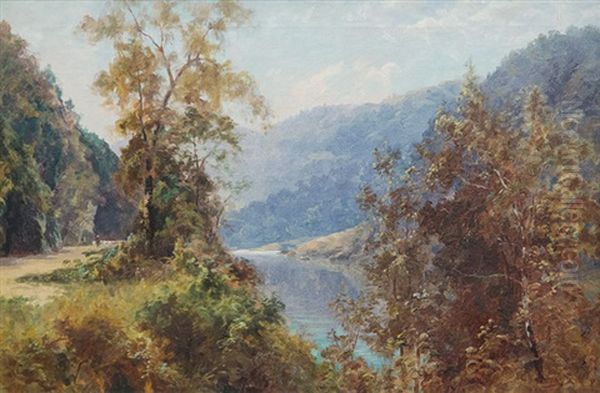 River Landscape by Charles Henry Howorth