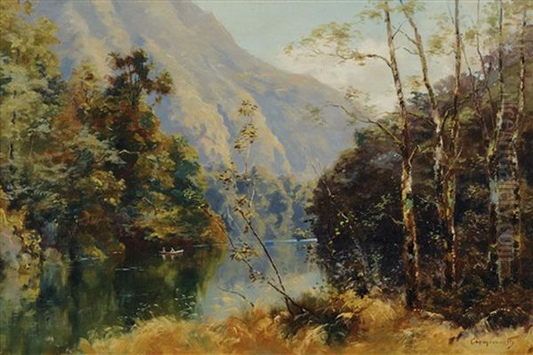 On The Clinton River Oil Painting by Charles Henry Howorth