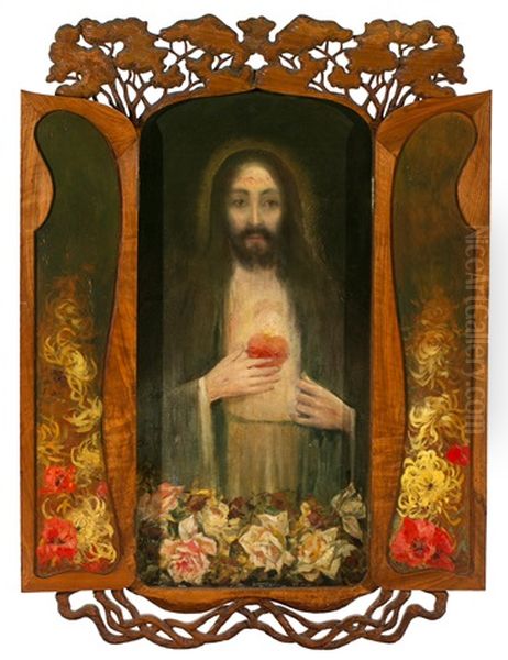 Sagrado Corazon Oil Painting by Claudi Hoyos Ayala