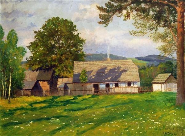 On Ruda Oil Painting by Frantisek Karel Hron