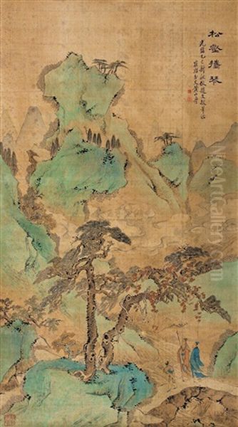 Landscape And Character Oil Painting by  Huang Shanshou