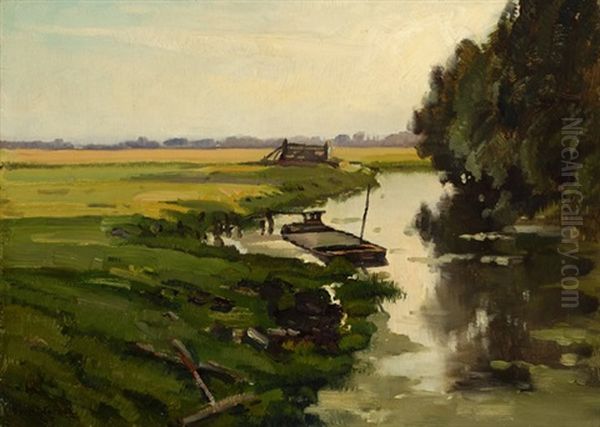 Avondvrede Oil Painting by Frits Hubeek