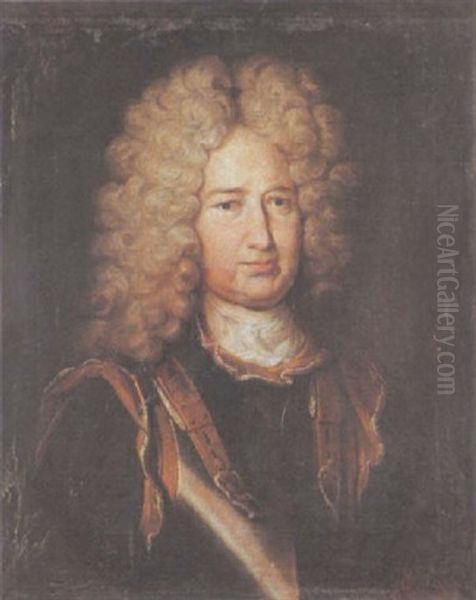 Portrat Vom Grafen Ernst Von Metternich Oil Painting by Johann Rudolf Huber the Elder