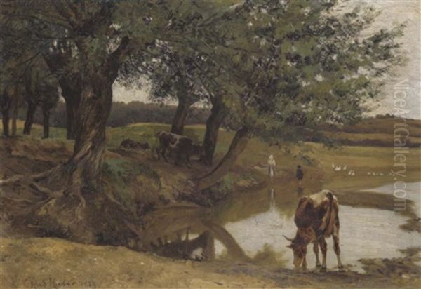 Studie Aus Dem Waagthal Oil Painting by Carl Rudolph Huber