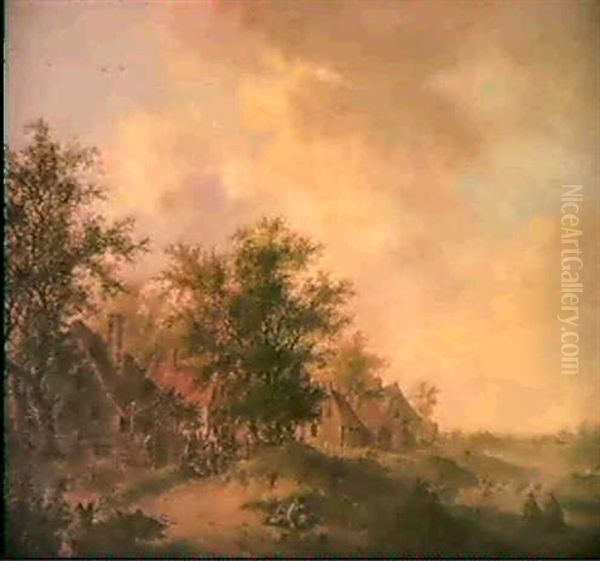 Laendliche Szene Oil Painting by Johann Caspar Huber