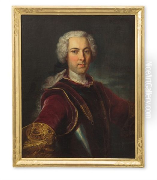 Bildnis Alexander Von Wattenwyl Oil Painting by Johann Rudolf Huber