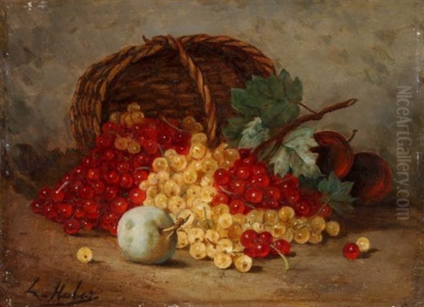 Stillleben Mit Johannisbeeren Oil Painting by Leon Charles Huber