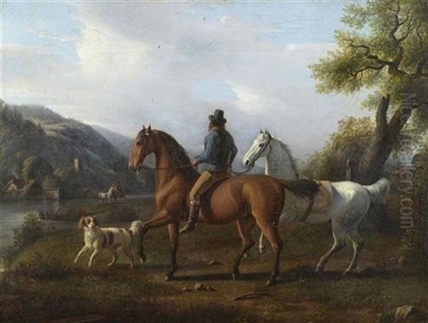 Le Cavalier Oil Painting by Jean Daniel Hubert