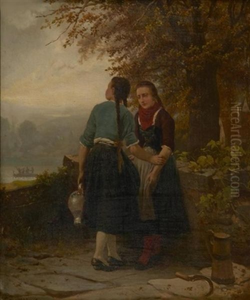 Der Abschied by Carl Wilhelm Huebner