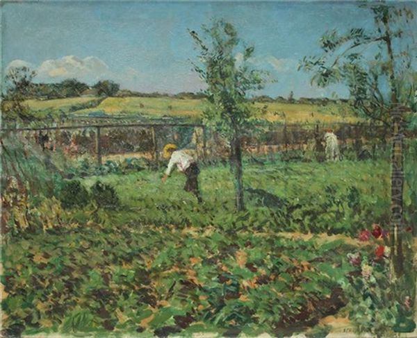 Garten Bei Werder Oil Painting by Ulrich Huebner