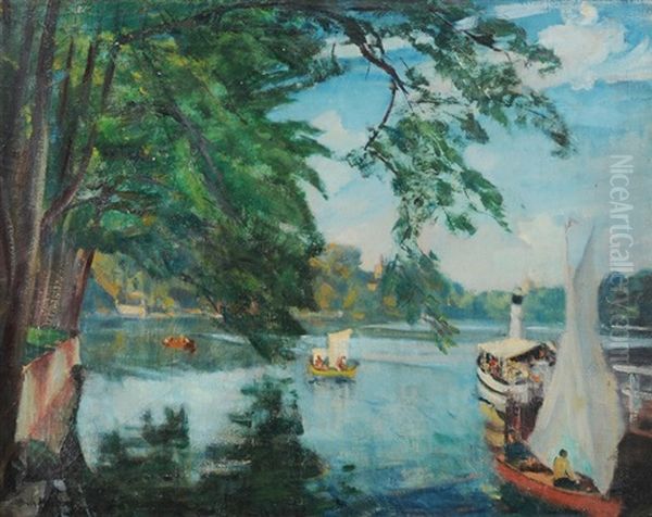 Wannsee Oil Painting by Ulrich Huebner