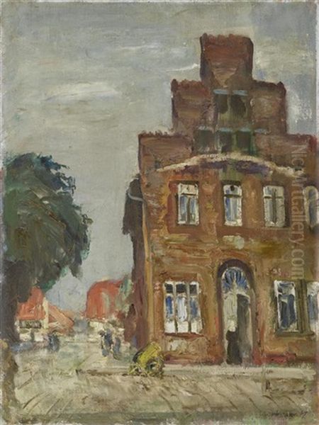 Strassenszene Oil Painting by Ulrich Huebner