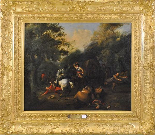 L'embuscade Oil Painting by Jacob van Huchtenburg