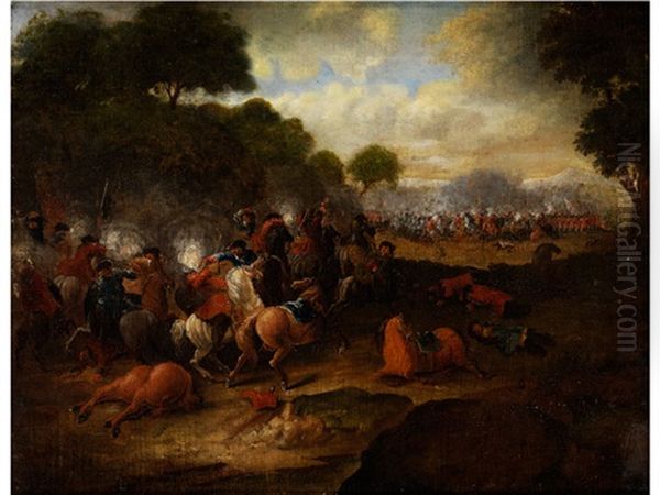 Schlachtenszene Oil Painting by Jan van Huchtenburg