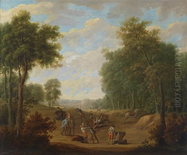 Der Uberfall Oil Painting by Jan van Huchtenburg