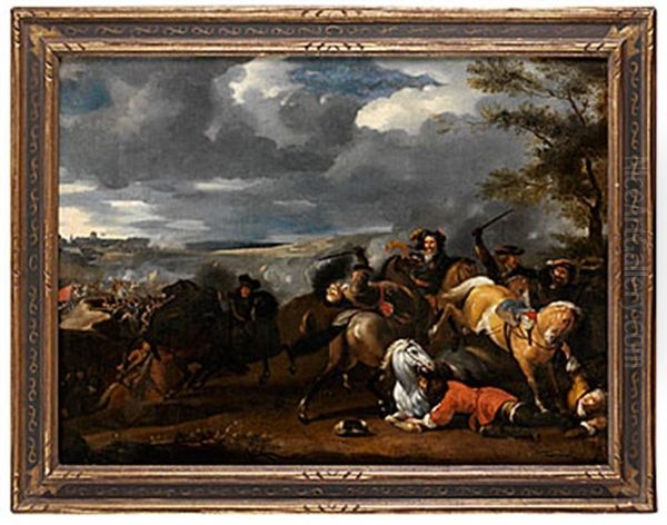 Bataljscen Oil Painting by Jan van Huchtenburg