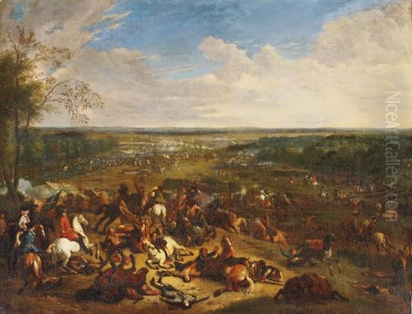 The Battle Of Malplaquet, 11 September Oil Painting by Jan van Huchtenburg