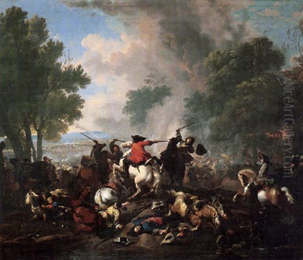 Die Schlacht Bei Malplaquet Oil Painting by Jan van Huchtenburg