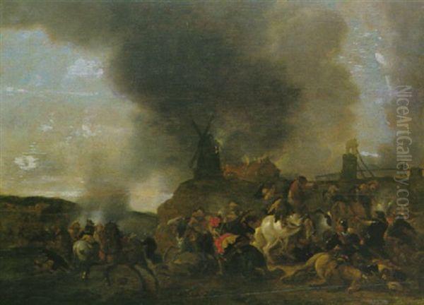 Reiterschlacht Oil Painting by Jan van Huchtenburg