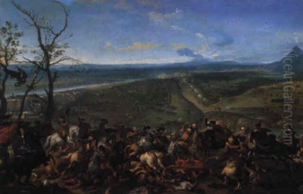 Kurfurst Max Emanuel In Der Schlacht 1688 Gegen Die Turken Bei Belgrad Oil Painting by Jan van Huchtenburg