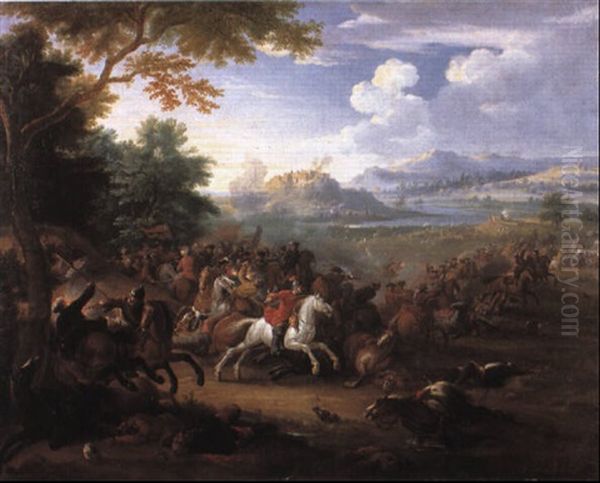 La Prise De Belgrade Par Le Prince Eugene Oil Painting by Jan van Huchtenburg