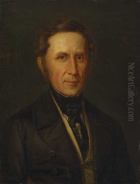 Bildnis Des Georg Gottlieb Michels Oil Painting by Ludwig Hueckstaedt