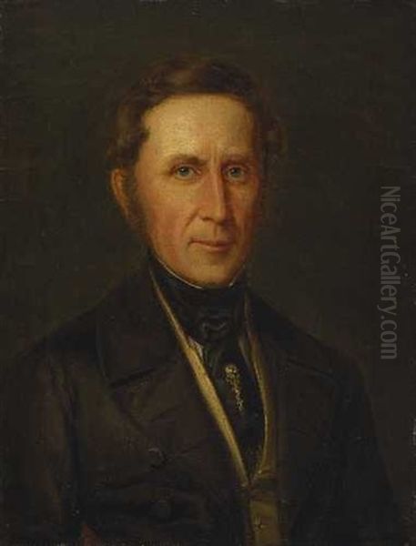 Bildnis Des Georg Gottlieb Michels Oil Painting by Ludwig Hueckstaedt