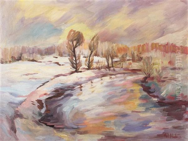 Winterlandschaft by Antonin Hudecek