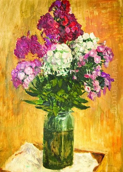 Flower Oil Painting by Antonin Hudecek