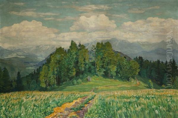 Szene Aus Der Hohen Tatra Oil Painting by Antonin Hudecek