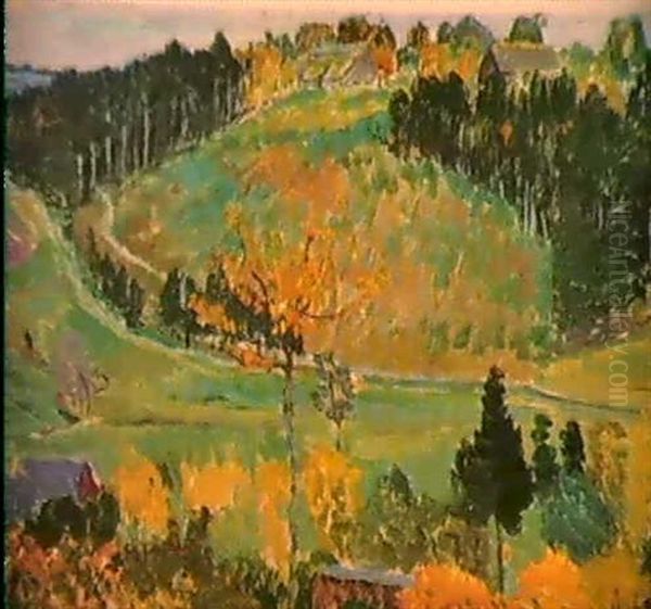 Aus Dem Orlitzgebirge Oil Painting by Antonin Hudecek