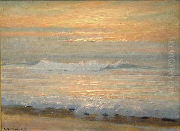 Coral Sunset Oil Painting by Charles Bradford Hudson