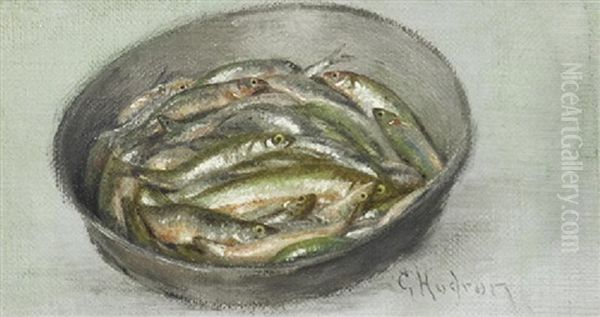 Fish In Bucket Oil Painting by Grace Carpenter Hudson